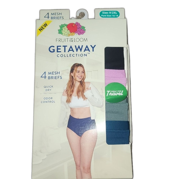 Fruit of the Loom Intimates Blue and Pink Panties Size 9/2XL Pants Size 16-18 - Picture 1 of 11